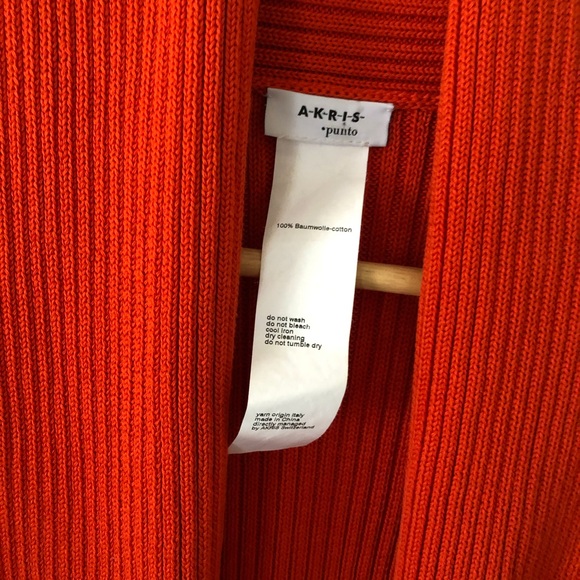 Akris Punto Sweater Orange Cardigan Sweater 10 - Picture 8 of 8